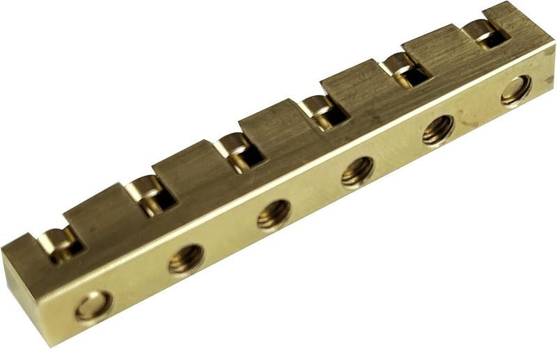Kaynes 43mm Height Adjustable Brass Guitar Nut Replacement for Les Paul LP SG Style Electric or Acoustic Guitars (43mm for LP Guitar) - Image 2
